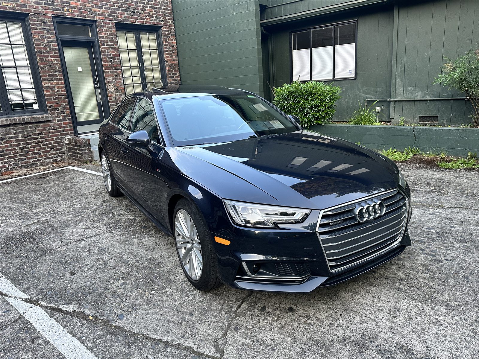 Dark blue Audi sedan from the Turo fleet